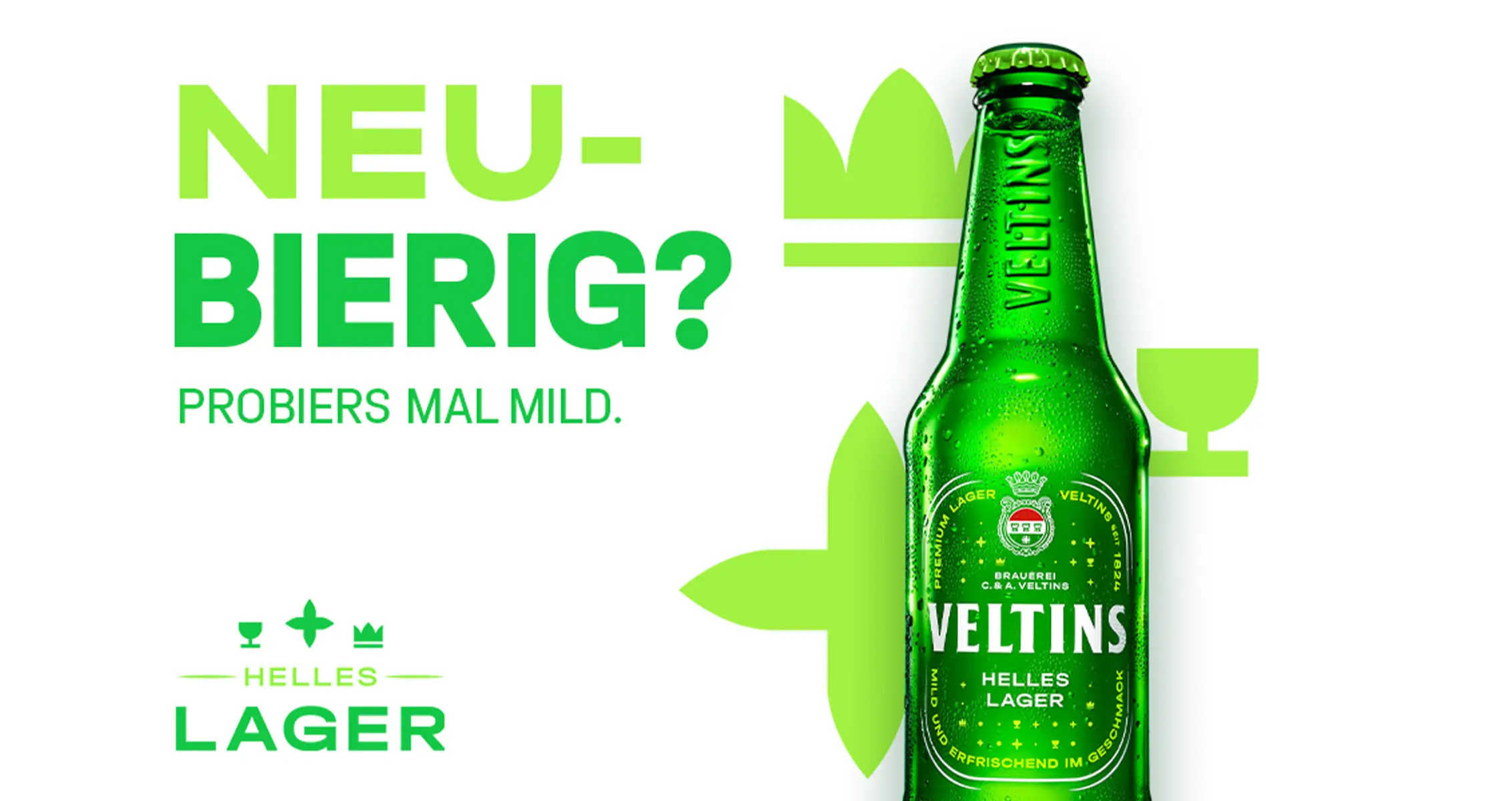 VELTINS Helles Lager – Neubierig? Probiers mal mild.